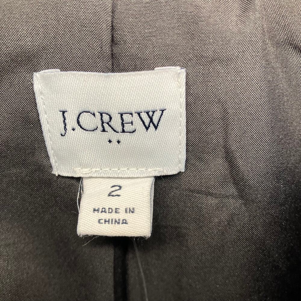 NWT J. CREW City Coat Black Wool Blend 2 - Picture 4 of 6